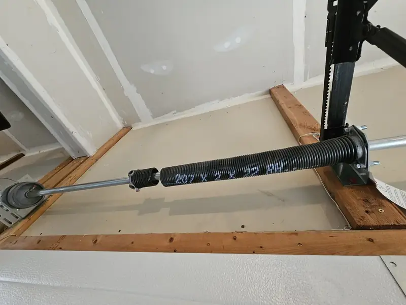 Checking door balance — it should hold halfway on its own.