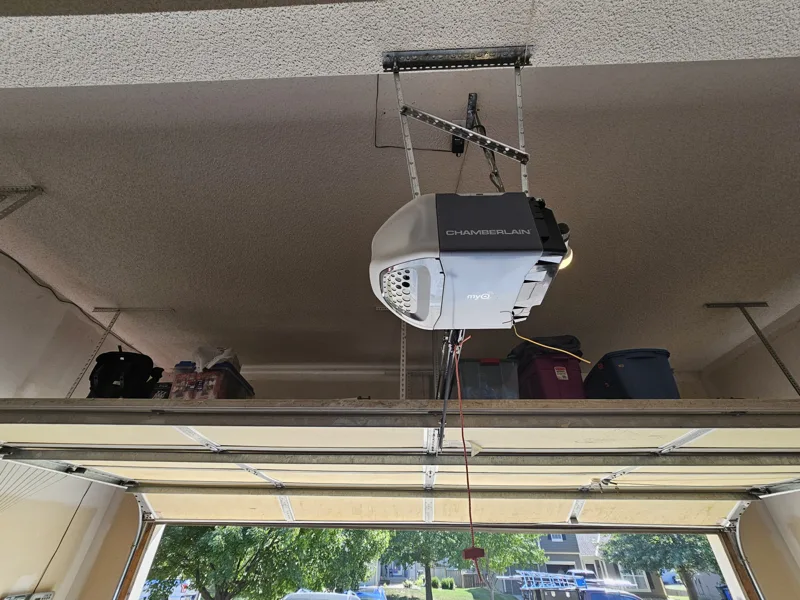Garage door opener repaired by GDMKC on a weekend call
